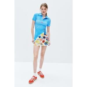 Mirae Blue Graphic Venus Dress Size M